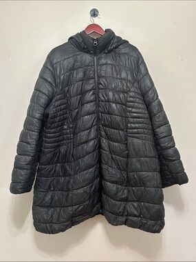 Apt. 9 Women's Black Quilted Hooded Puffer Jacket